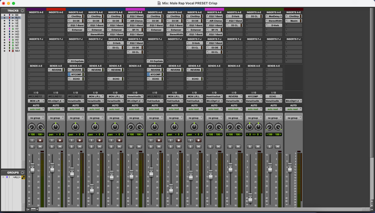 Clear Vocals: Stock Edition (Pro Tools) — session screenshot