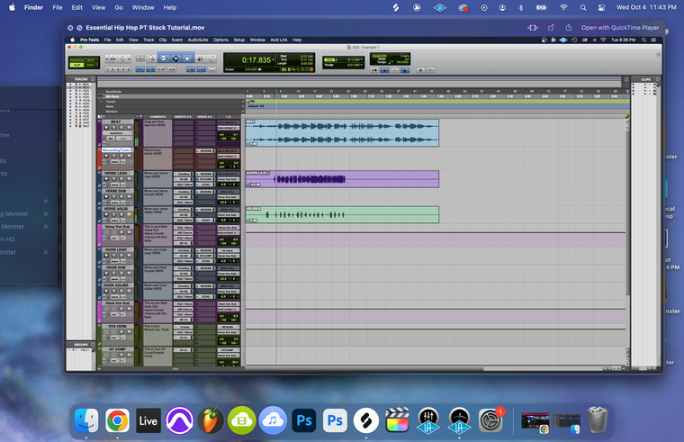 Hip Hop Essentials: Stock Edition (Pro Tools) — session screenshot