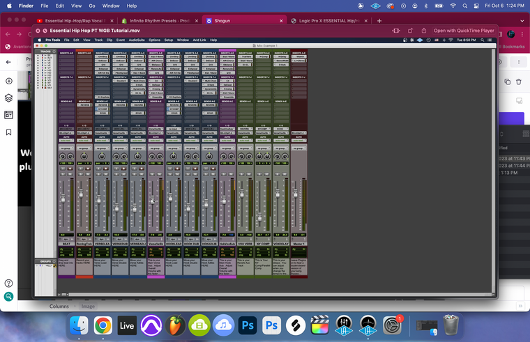Hip Hop Essentials: Waves Gold Edition (Logic Pro X) — session screenshot