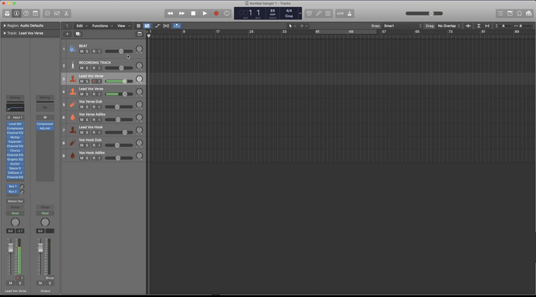 Clear Vocals: Stock Edition (Logic Pro X) — session screenshot